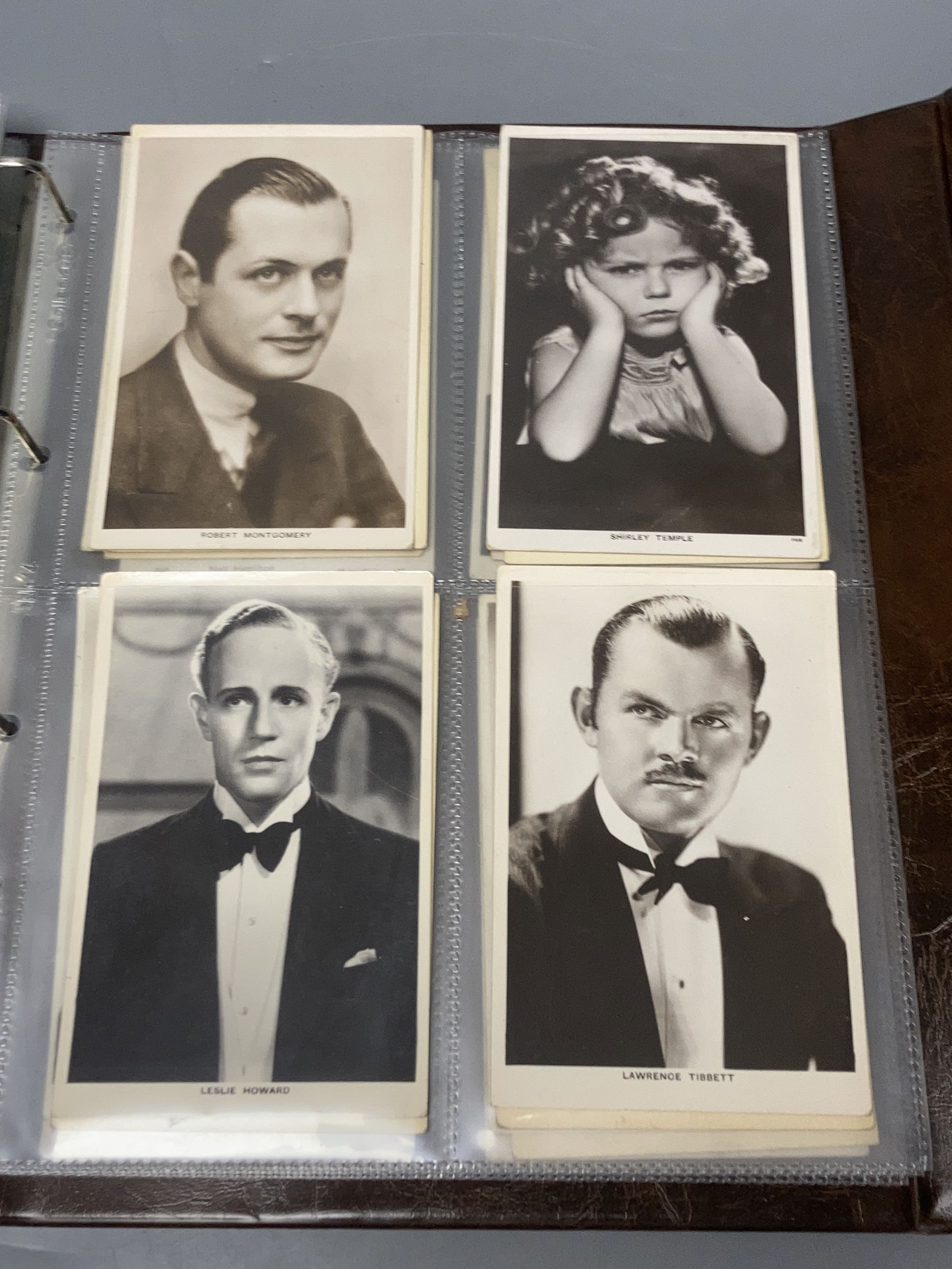 A collection of 196 1930-40's postcards of Hollywood actors and actresses